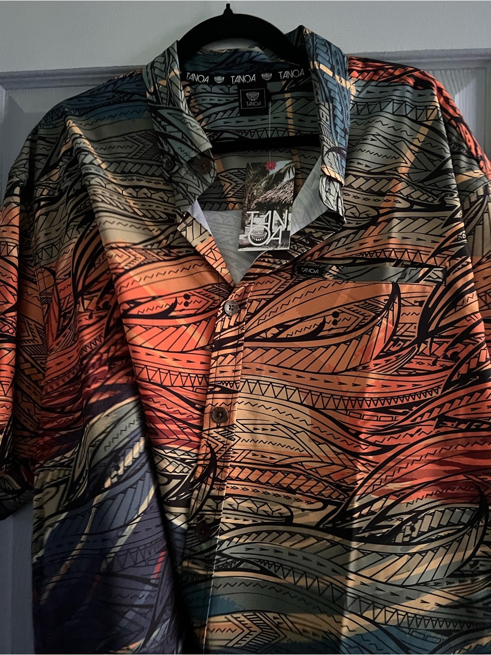 Tanoa Printed Button-Up Shirt in Sunset Multi
